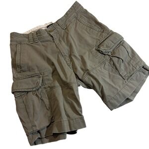 Polo Ralph Lauren Cargo Shorts Men 33 Olive Green Cotton Chino 10 Inseam Classic